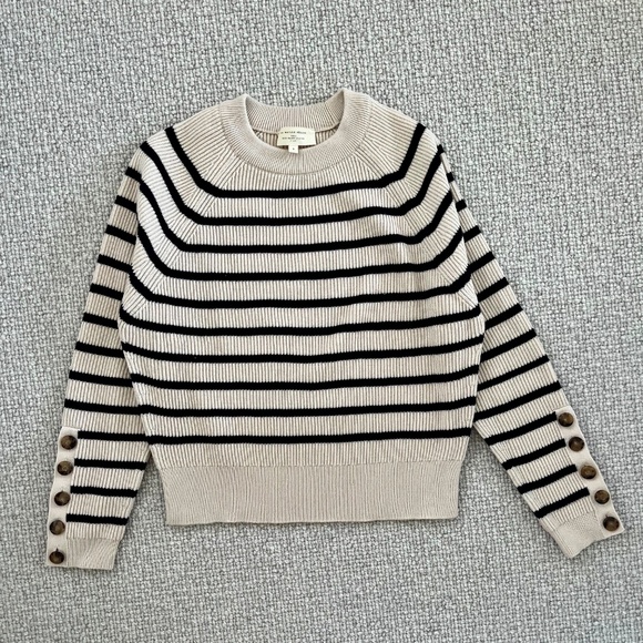 Sezane Sami sweater/jumper - natural/navy, size S - Picture 6 of 9